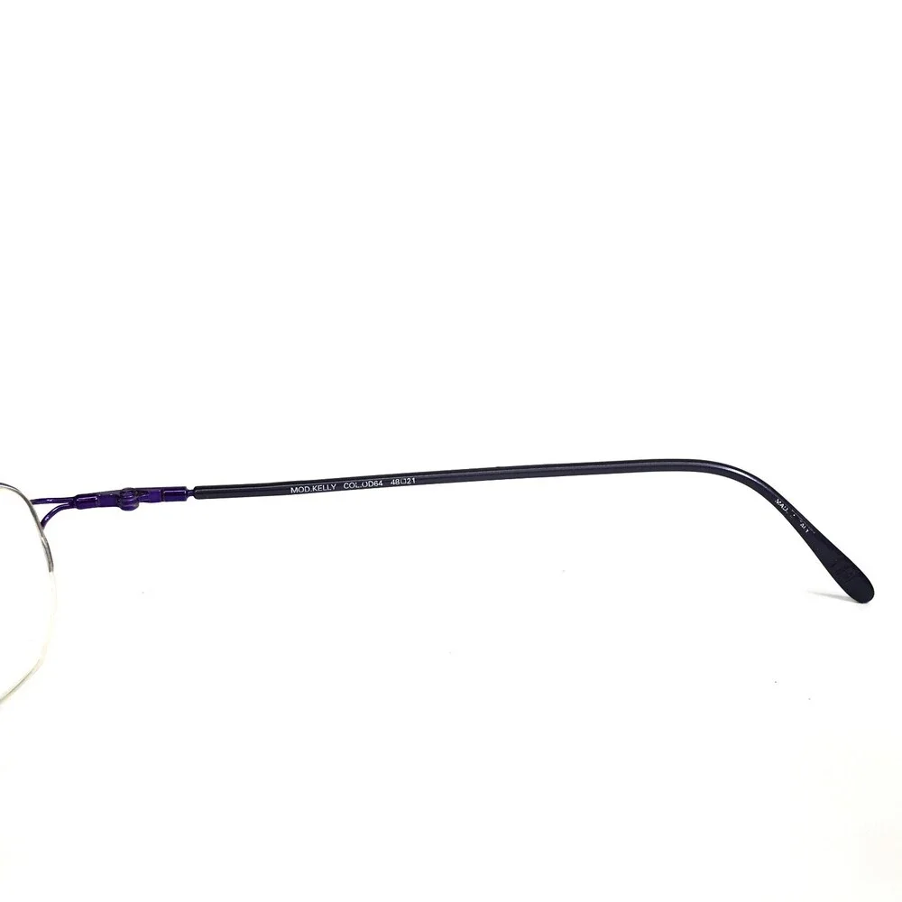 The Blue Diamond Eyeglasses Frames KELLY COL.OD64 Purple Round 48-21-135